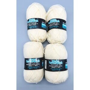 Brunswick Fairhaven Fingering Yarn Ecru 100 Virgin Wool 3 Ply 4 Skeins